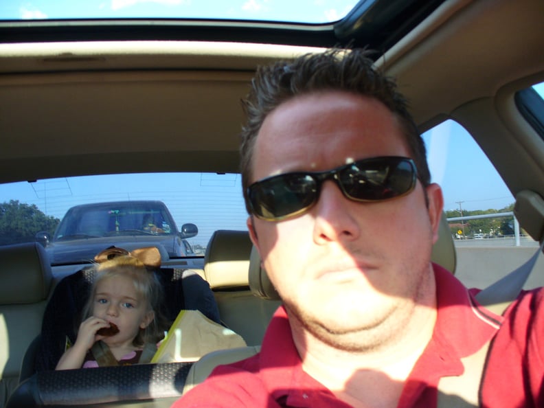 To the dad rocking out to music with his child in the car line.