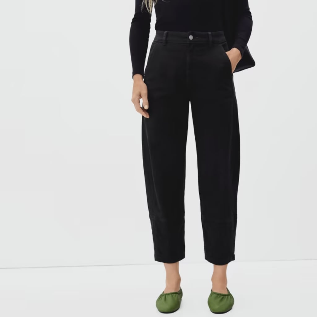 Mom-Jeans Outfits: Everlane Utility Barrel Jeans