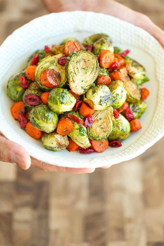 Balsamic Roasted Brussels Sprouts and Carrots