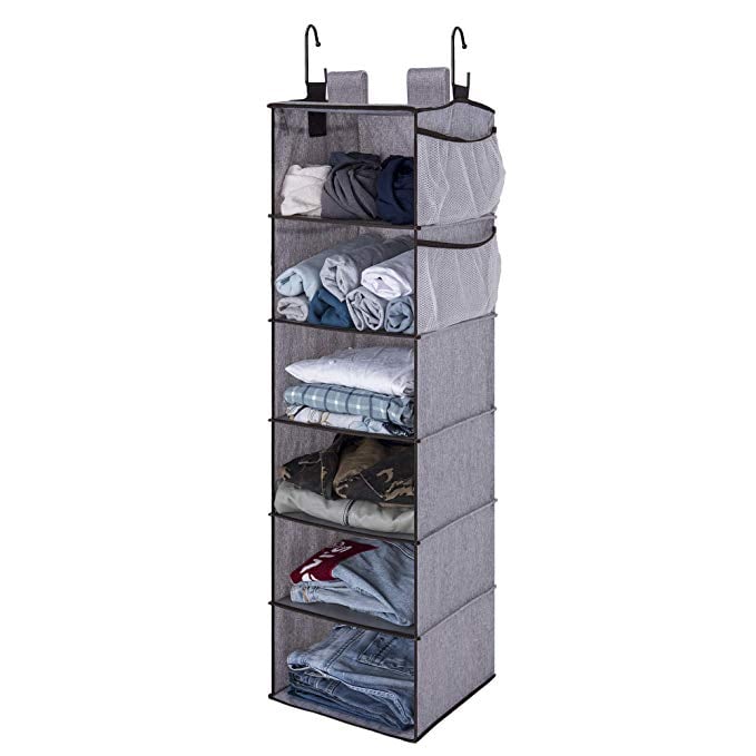  Closet-Organizers-and-Storage-6 Pack - AMKUFO Closet-Organizer  for Clothing-Storage, Hangers-Space-Saving-for-Closet-Organization,  Dorm-Room-Essentials-for-College-Students-Girls Small Space : Home & Kitchen