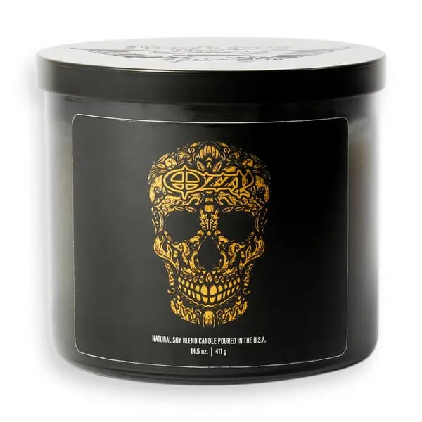 Rock and Roll Beauty x Ozzy Skull Candle - Mulled Cider