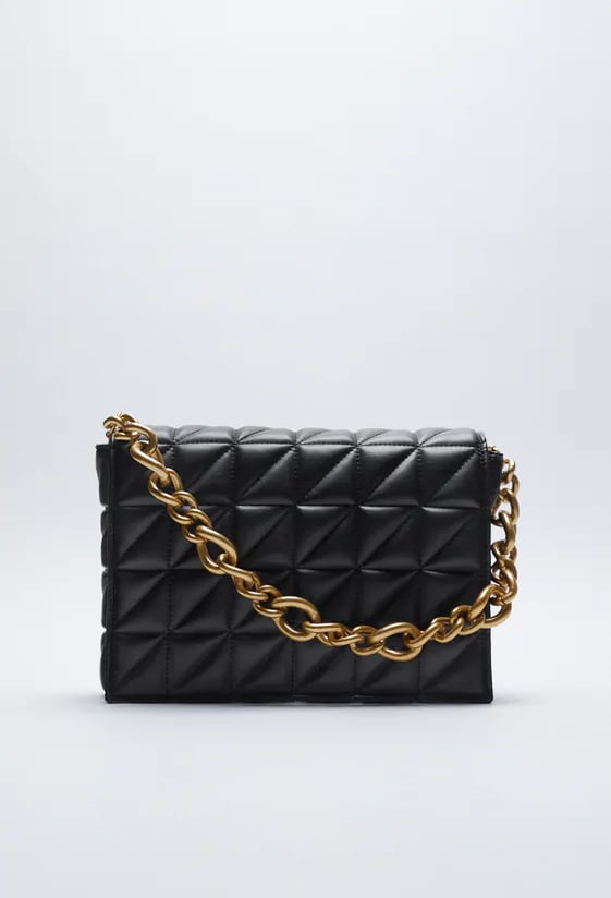 Zara Quilted Chain Strap Shoulder Chain Bag | 7 Popular Handbag Trends ...