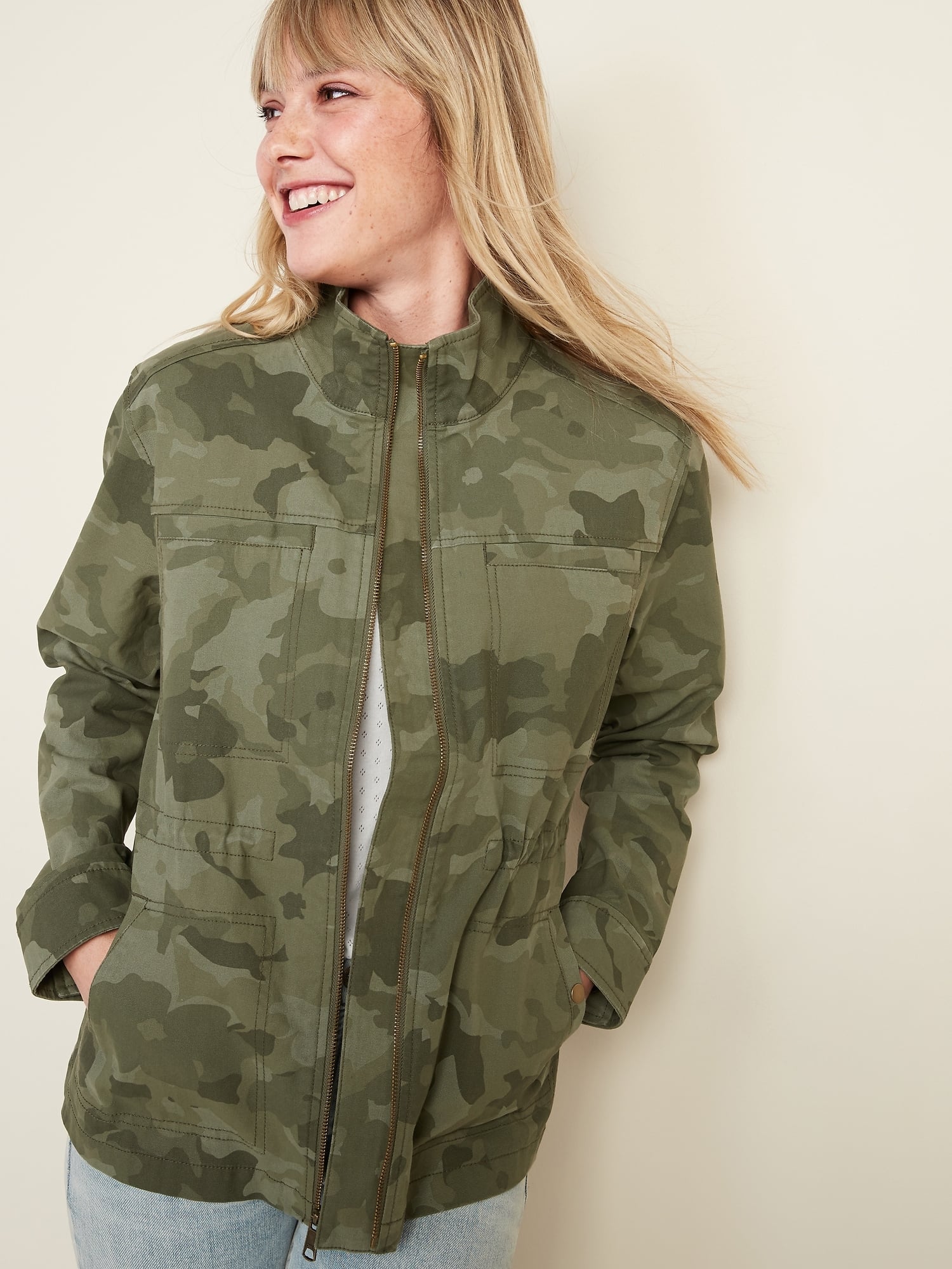 Stylish Camo Jacket For Women at Old Navy