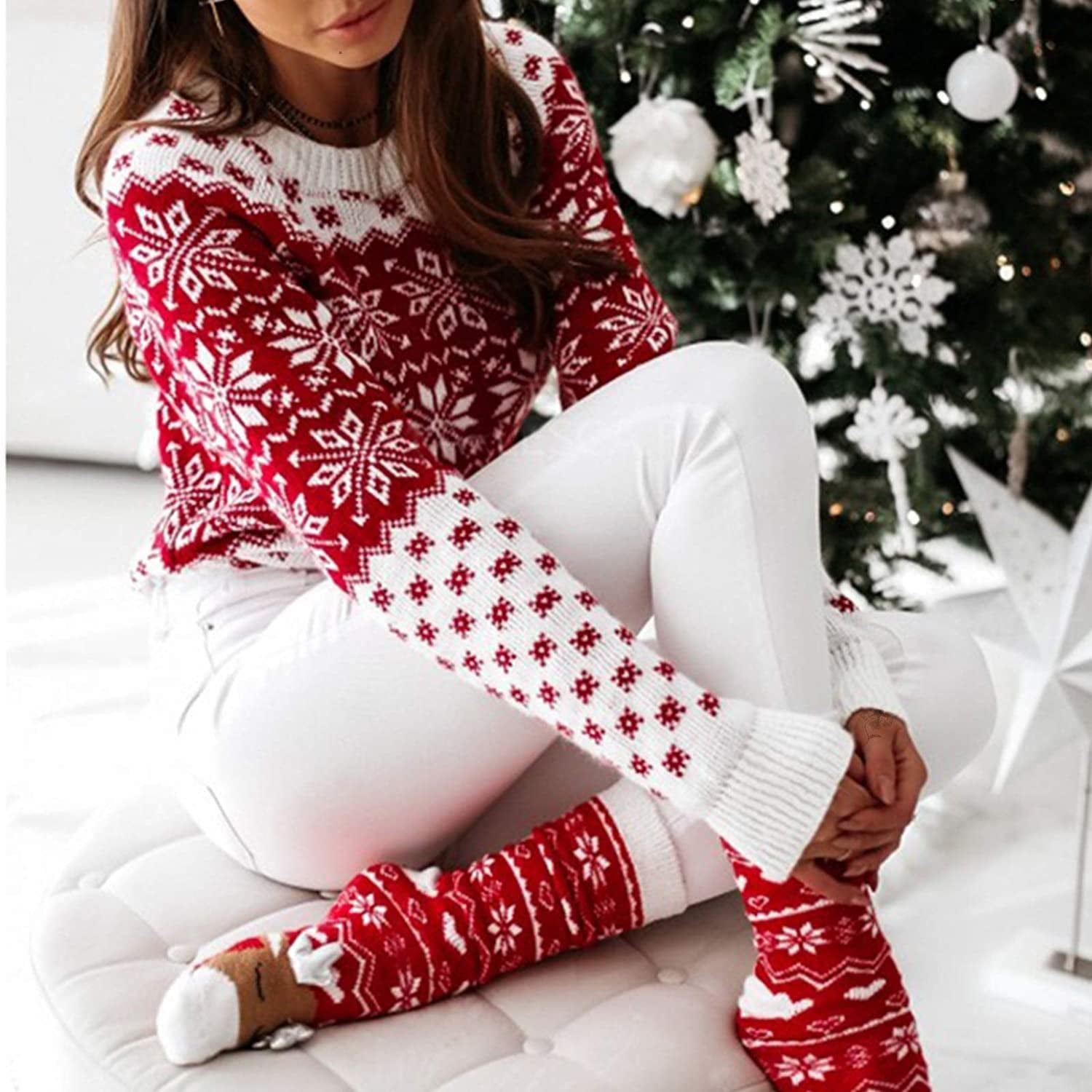 Buy Knitted Christmas Leggings Festive Leggings, Christmas Tights