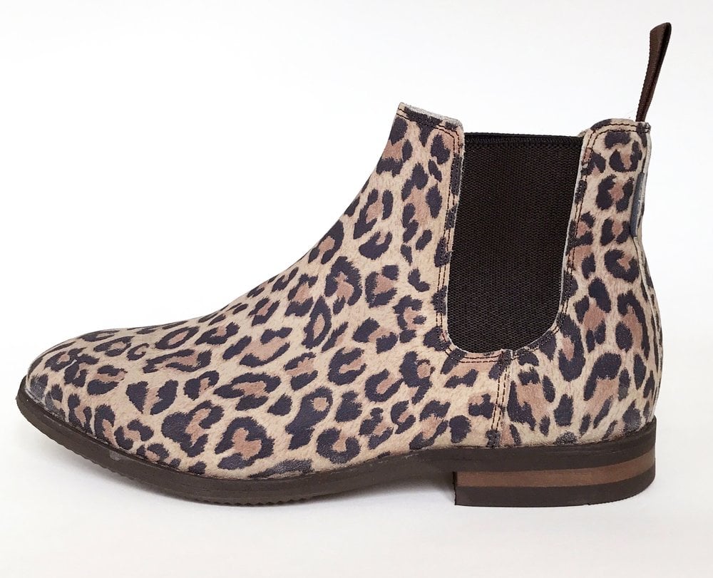 Q Dressage Leopard Print Chelsea Boots