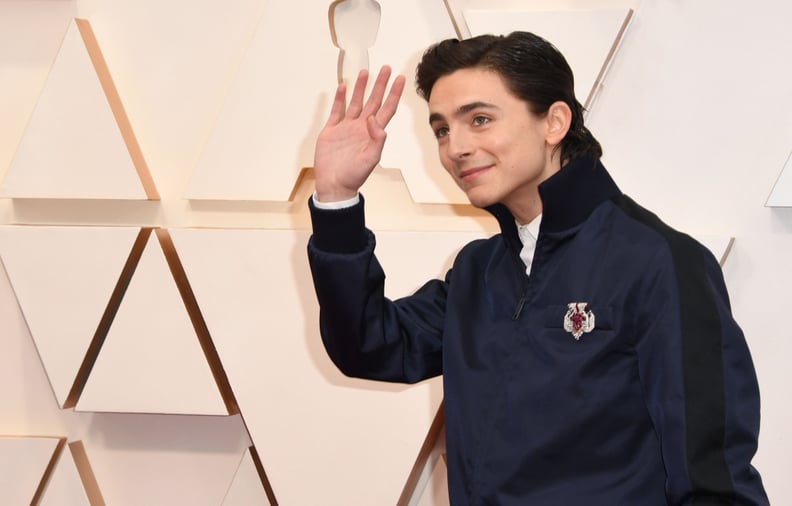 Timothée Chalamet Is One Stylish Stud in Navy Ensemble at 2020 Oscars