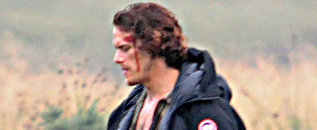 Sam Heughan Filming Outlander in Scotland