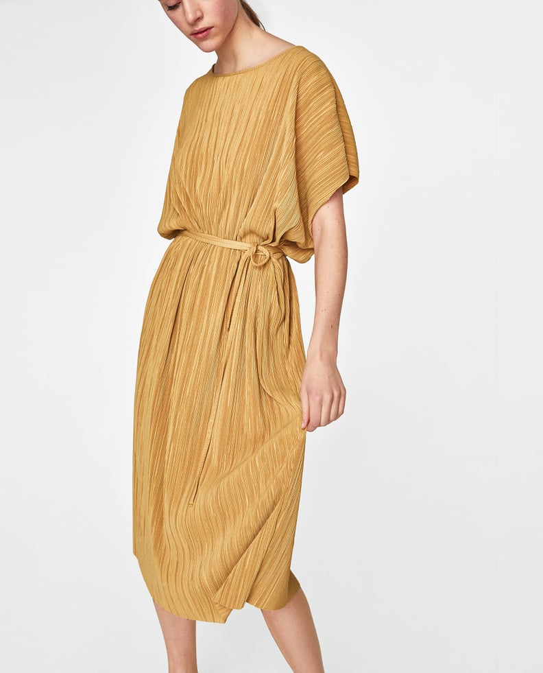 Zara Pleated Tunic With Belt