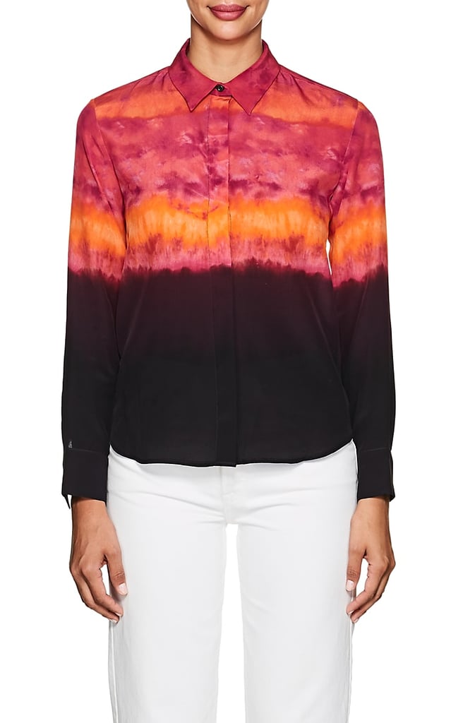 Altuzarra Chika TieDyed Silk Blouse How to Wear a Button Down in