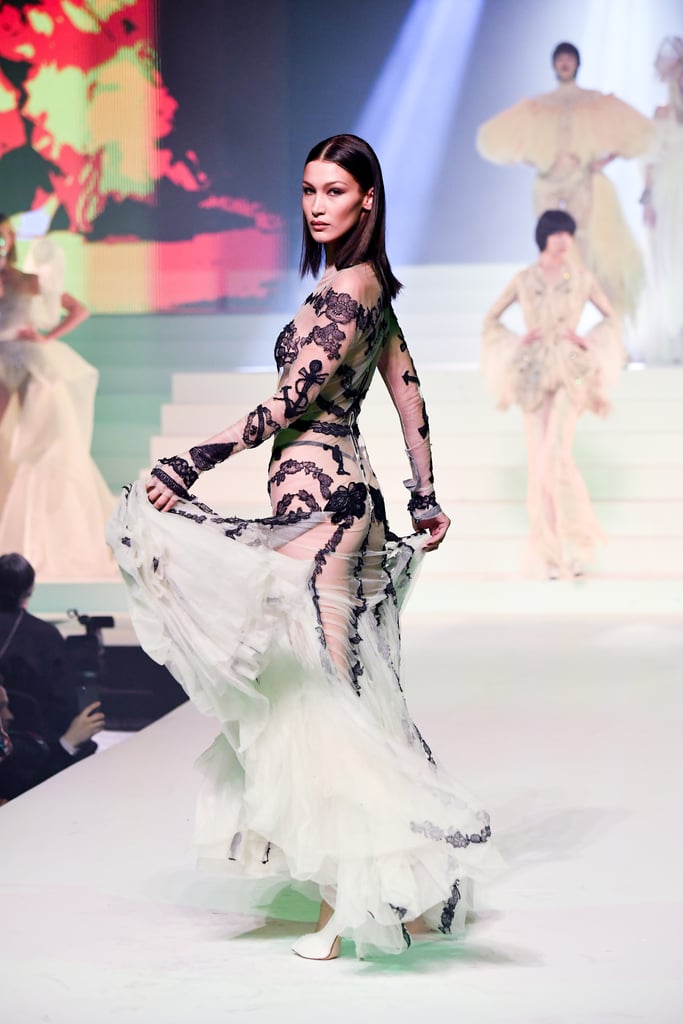 Bella Hadid on the Jean-Paul Gaultier Runway