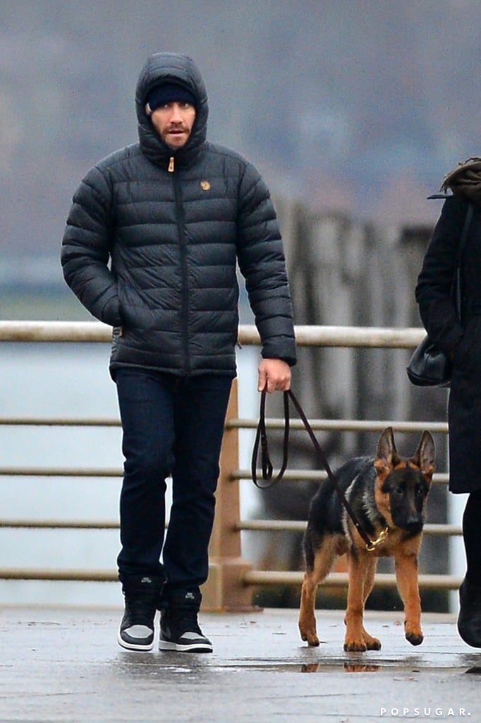 Jake Gyllenhaal took his dog for a walk in NYC on Thursday.