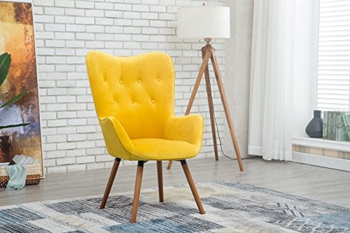 Roundhill Silky Velvet Tufted Button Accent Chair