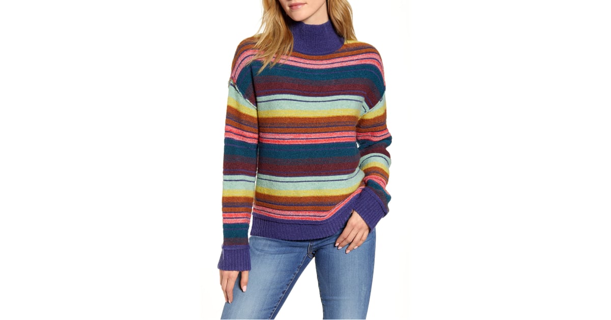 Caslon Mock-Neck Stripe Sweater | 25 Cozy, Comfy Sweaters You'll Wear  Constantly This Fall — All at the Nordstrom Anniversary Sale! | POPSUGAR  Fashion Photo 26