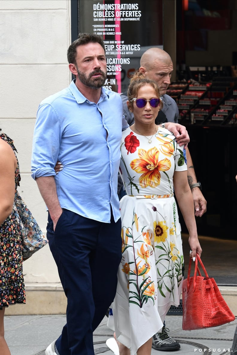 Jennifer Lopez and Ben Affleck in Paris on July 22