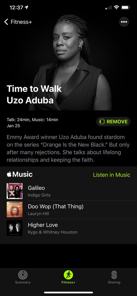 What Is the Music Feature on Apple Fitness+ Time to Walk?