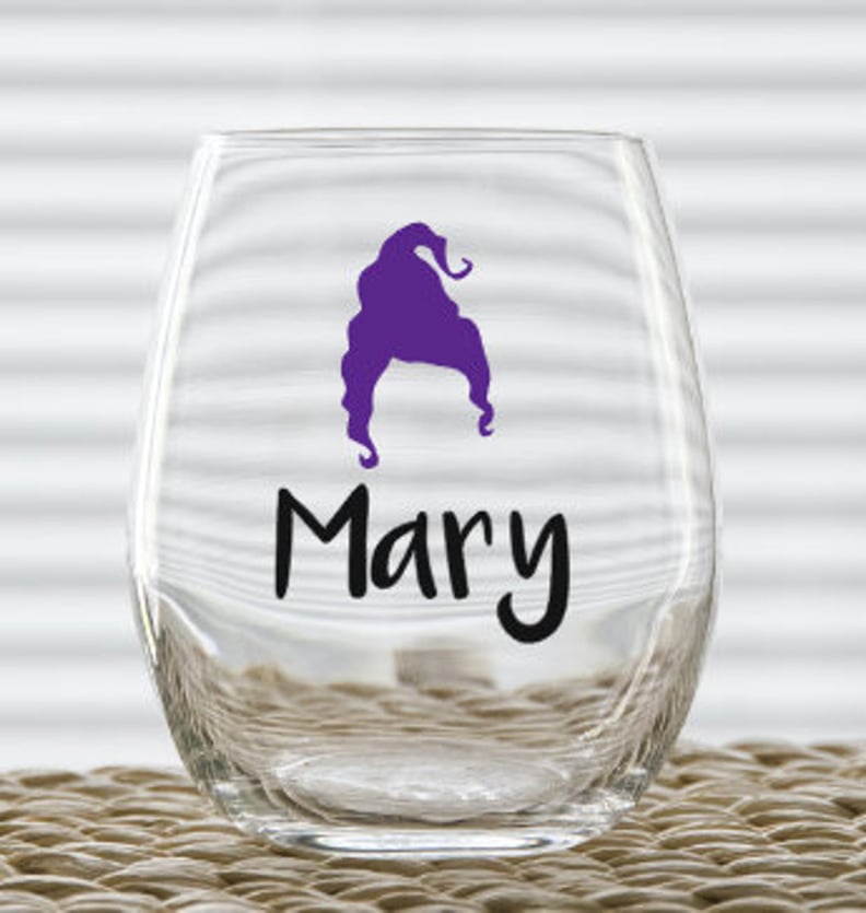 Mary Hocus Pocus Wine Glass