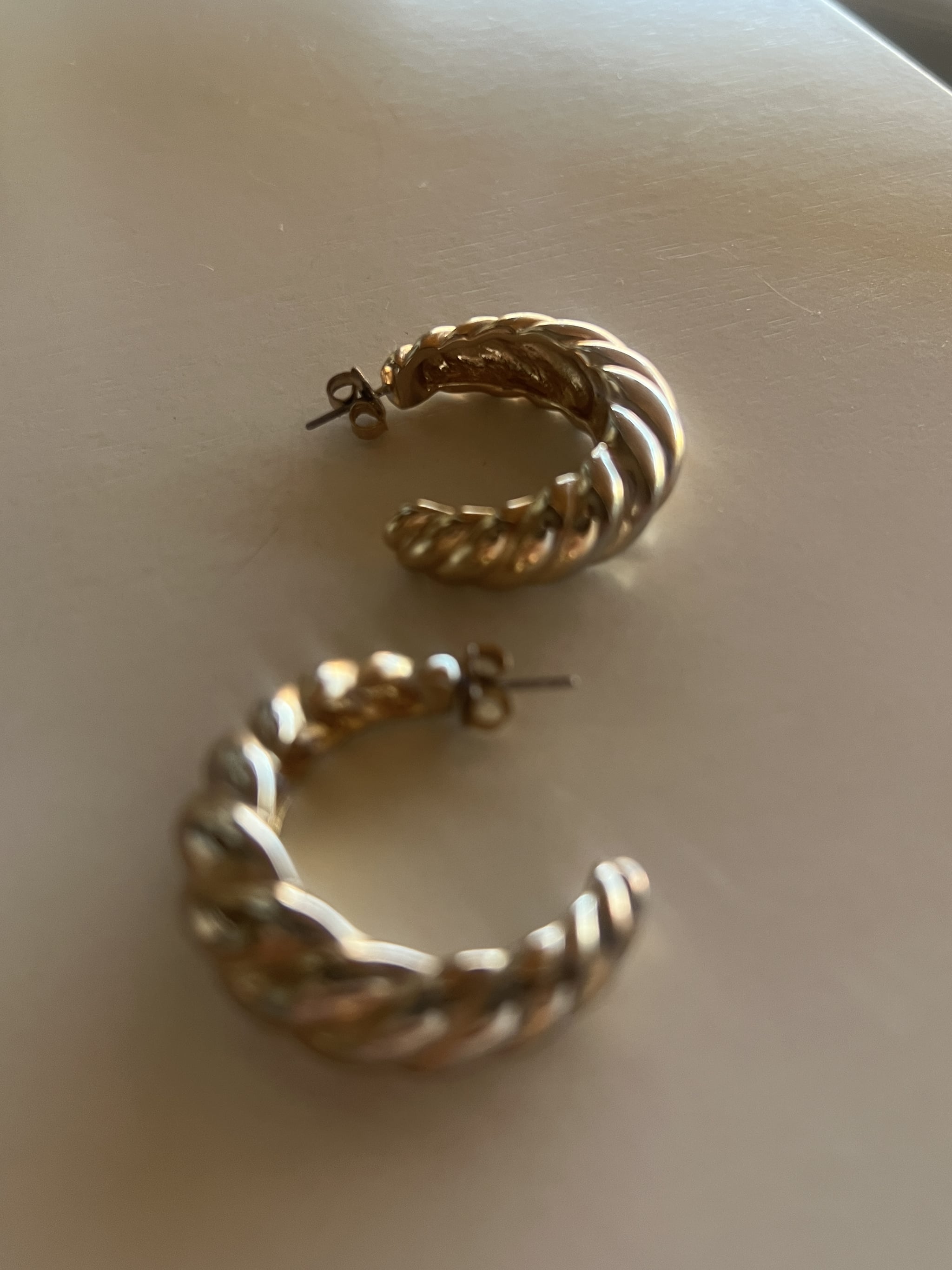 target a new day textured metal small hoops