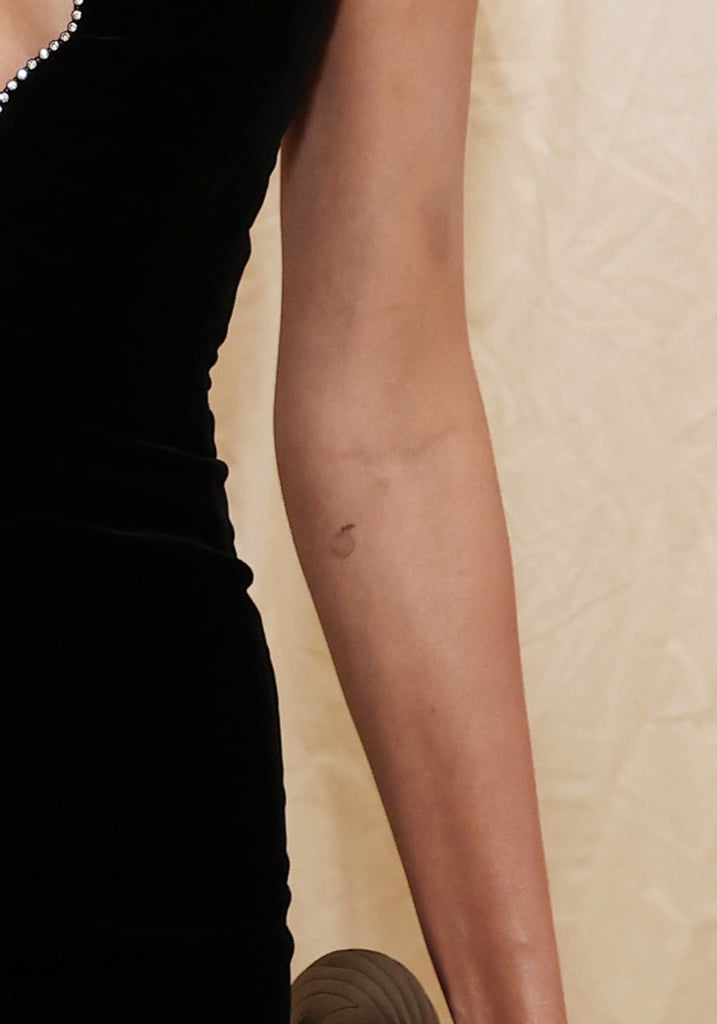 Hailey Bieber's Peach Tattoo on Her Arm