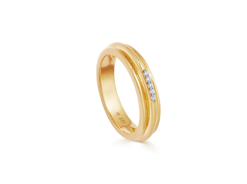 Missoma Lucy Williams Gold Pave Ridge Ring