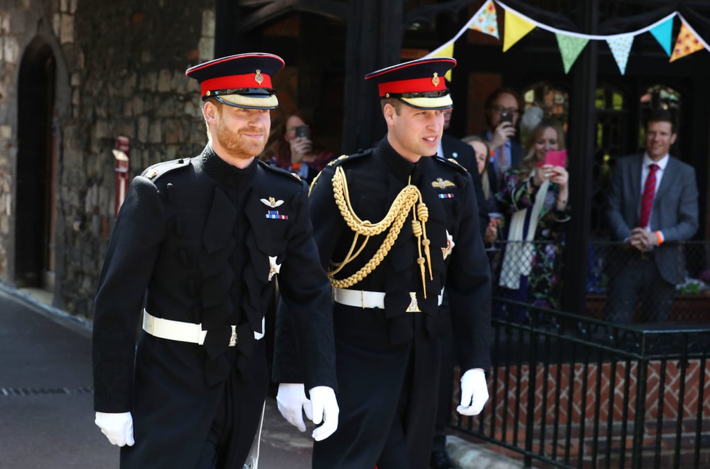 William and Harry Arriving at Windsor Castle, 2018