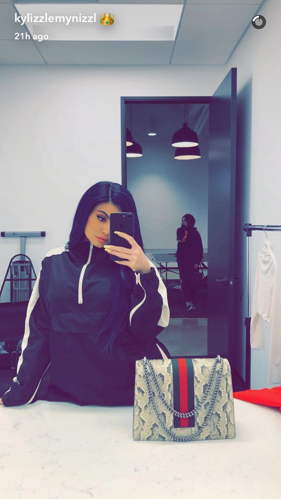 Kylie Jenner Navy Blue Hair February 2017