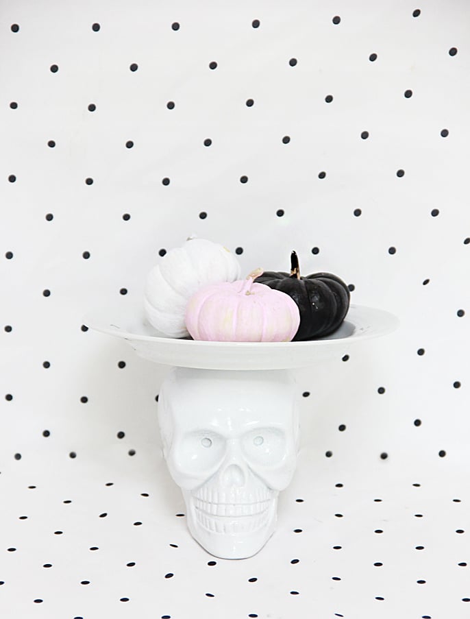 Skull Cake Plate Easy DIY Halloween Decorations POPSUGAR Smart