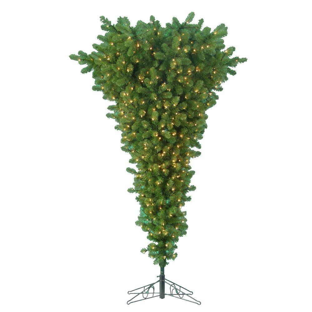 Kurt S. Adler 5 Ft. Pre-Lit Upside Down Pine Artificial Christmas Tree With Clear Lights ($129)