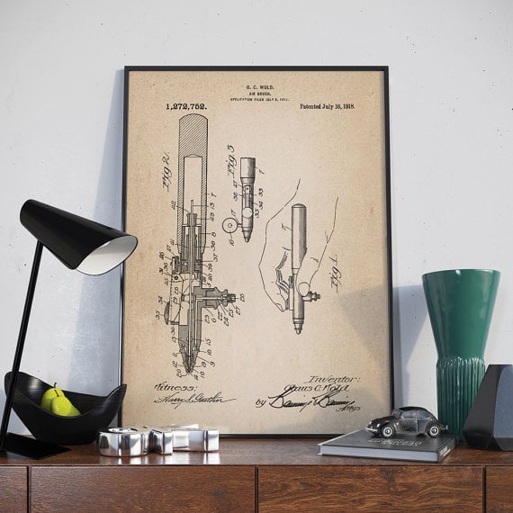 Air Brush Patent Print ($5 and up)