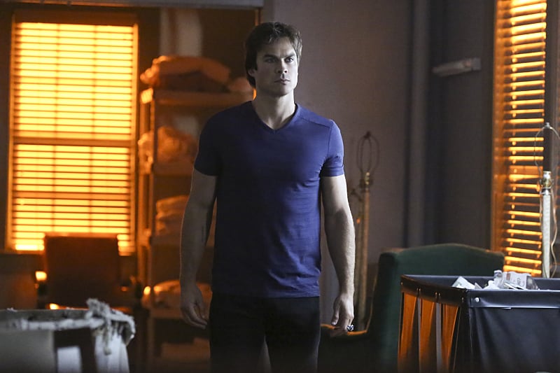 Damon Has Voluntarily Put Himself in a Coffin