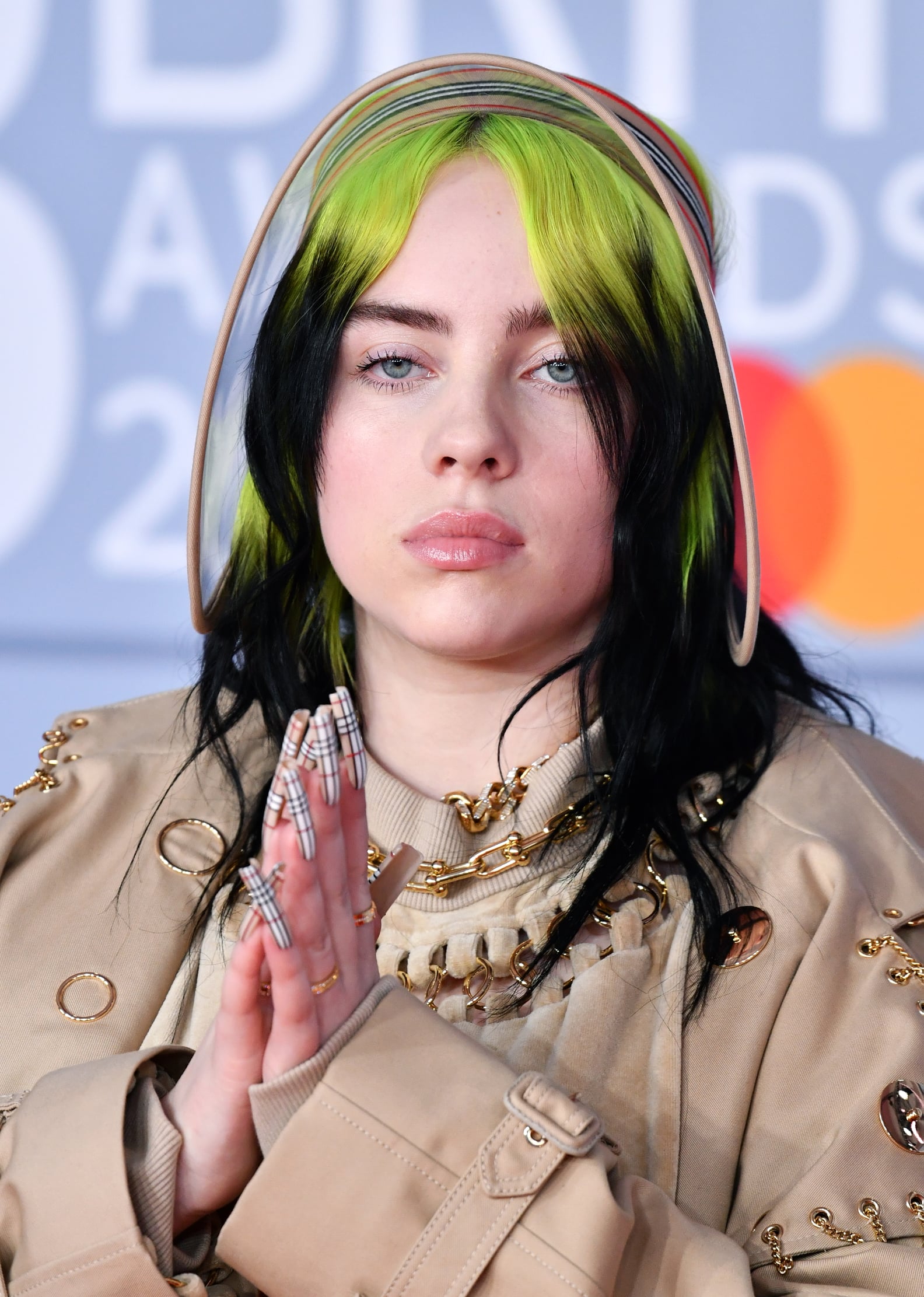 Billie Eilish Rocked Burberry Nail Art at 2020 BRIT Awards POPSUGAR