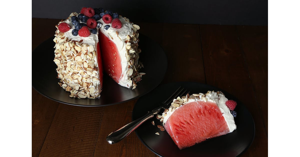 No Bake Watermelon Cake Healthy Summer Desserts Popsugar Fitness