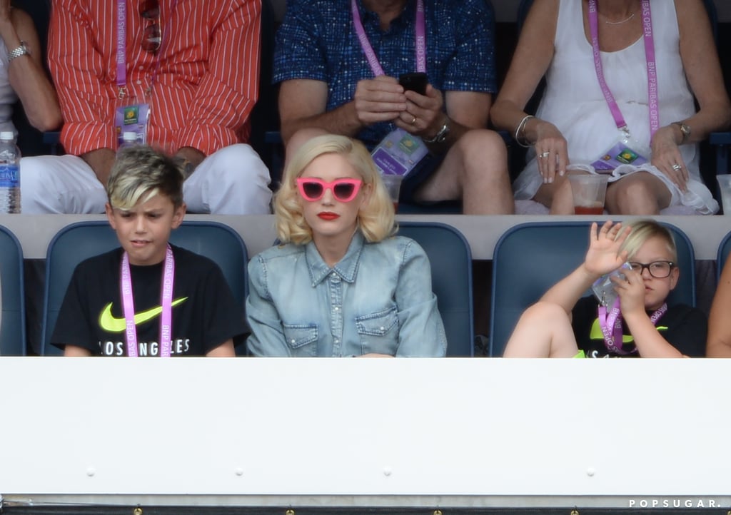 Gwen Stefani and Sons at 2015 BNP Paribas Open | Photos