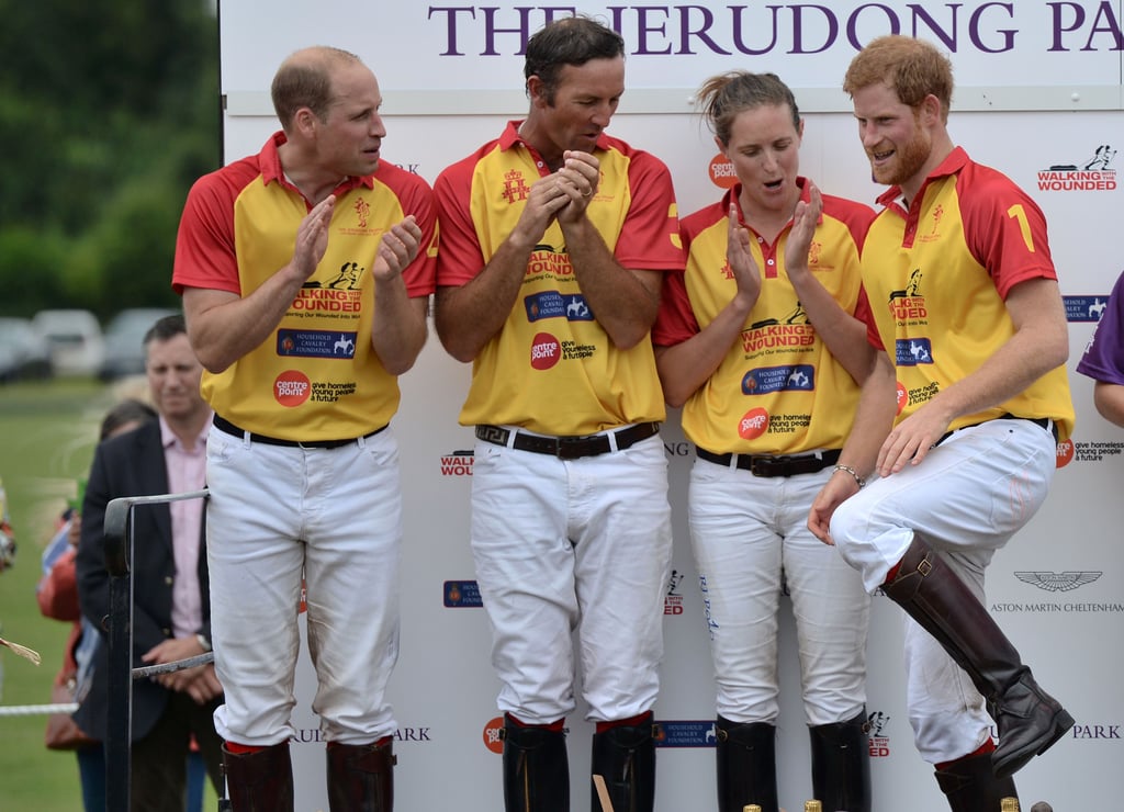 William and Harry at Polo Charity Match in England July 2017