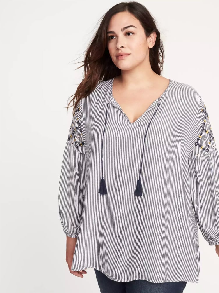 Old Navy Embroidered Tassel-Tie Tunic