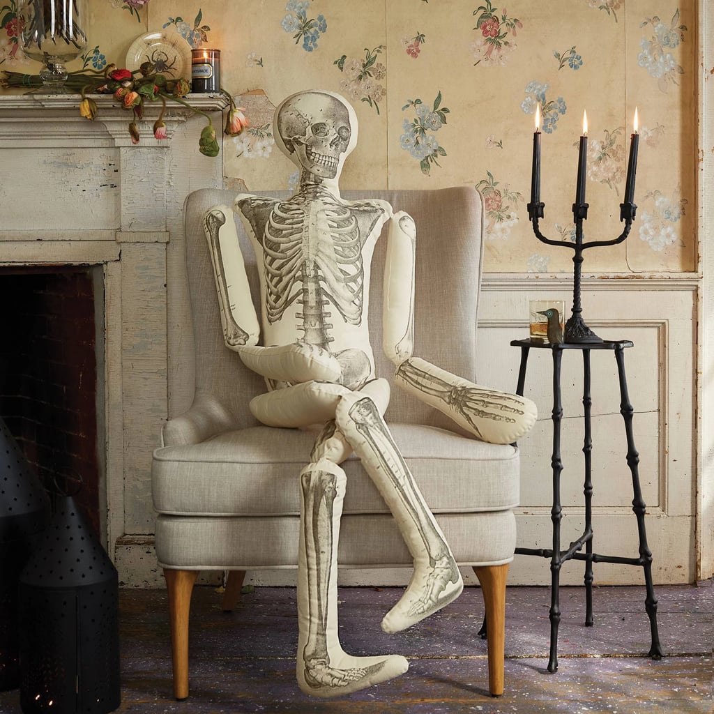 John Derian for Threshold Long Lost Friend Skeleton Shaped Throw Pillow