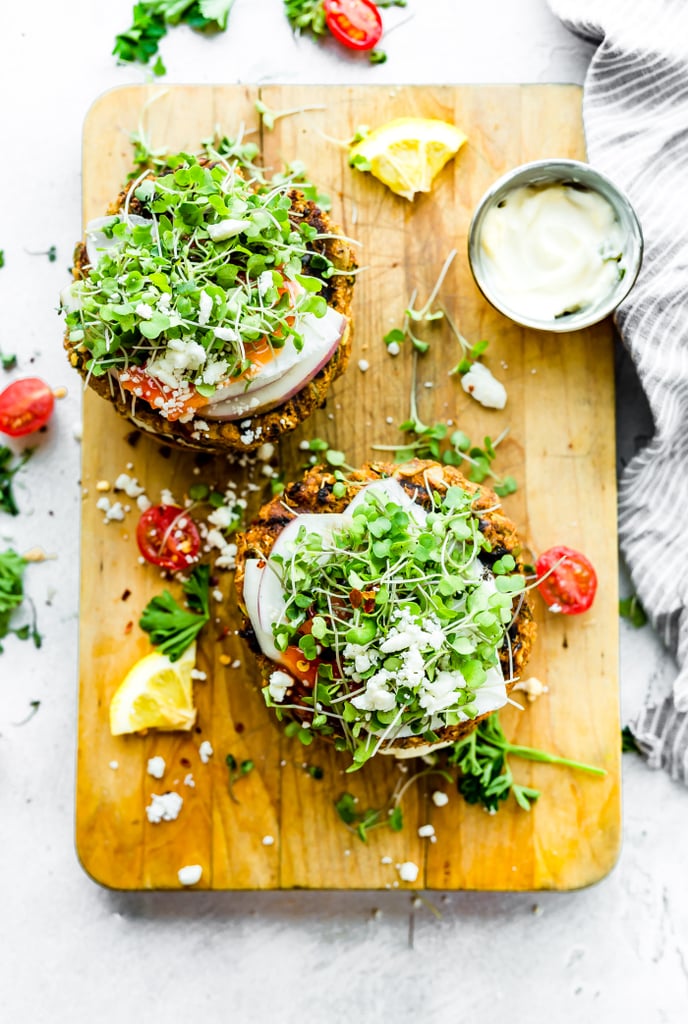 Grilled Moroccan Cauliflower Chickpea Burgers