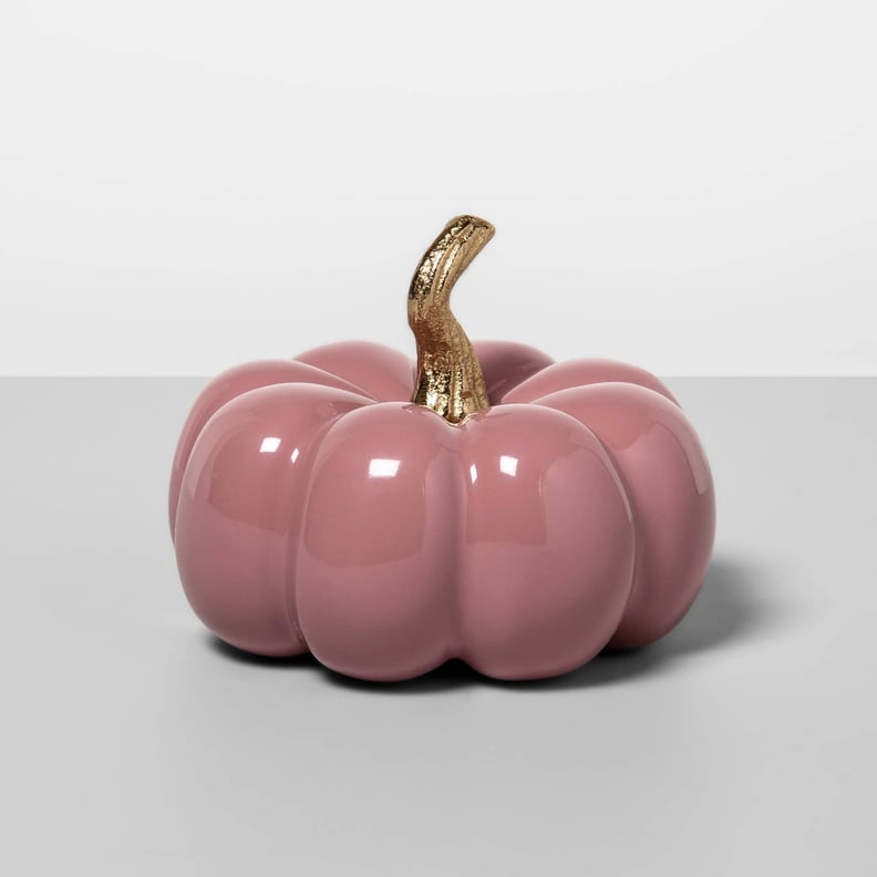 Cast Metal Pumpkin in Pink/Gold