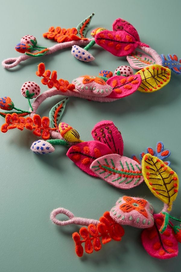 Felted Berry Garland | Anthropologie Holiday Decorations 2018 | POPSUGAR Home Photo 158