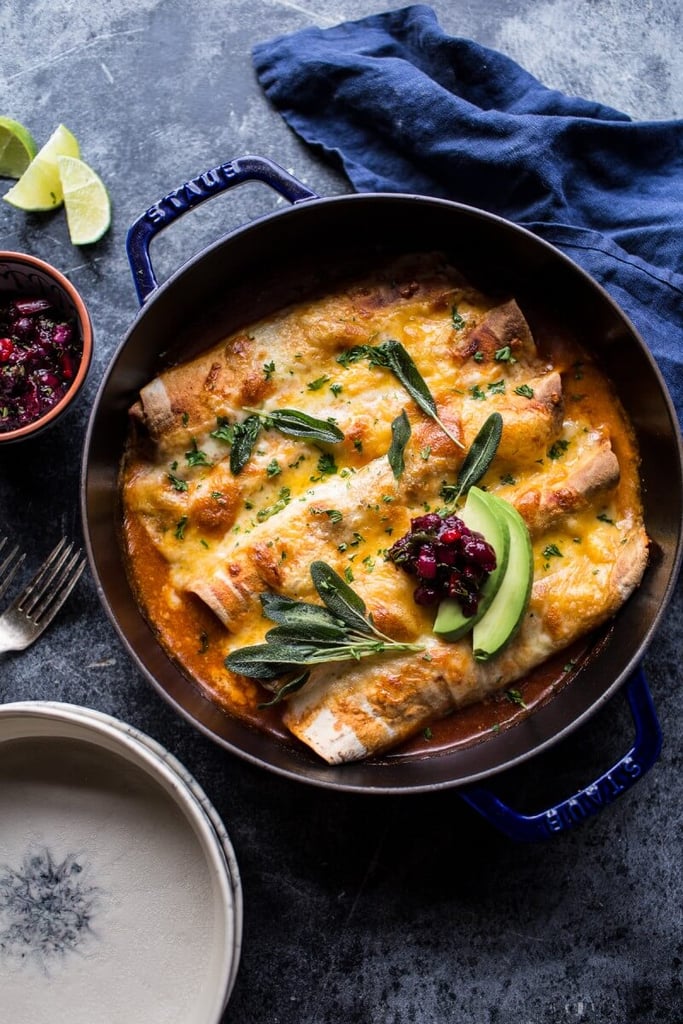 Green Chile Butternut Squash Turkey Enchiladas With Crispy Sage ...