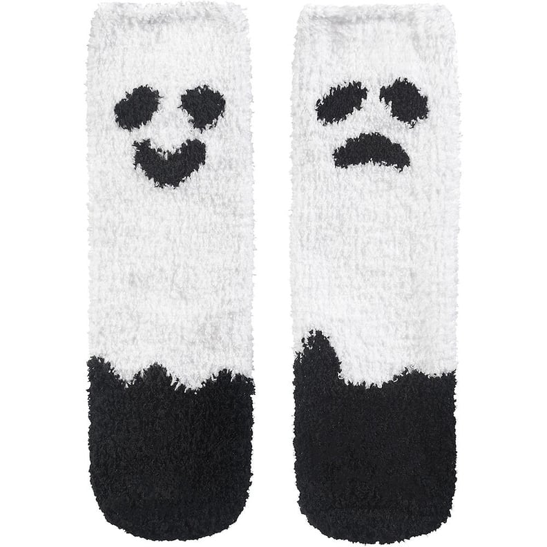 Fuzzy Ghost Crew Socks