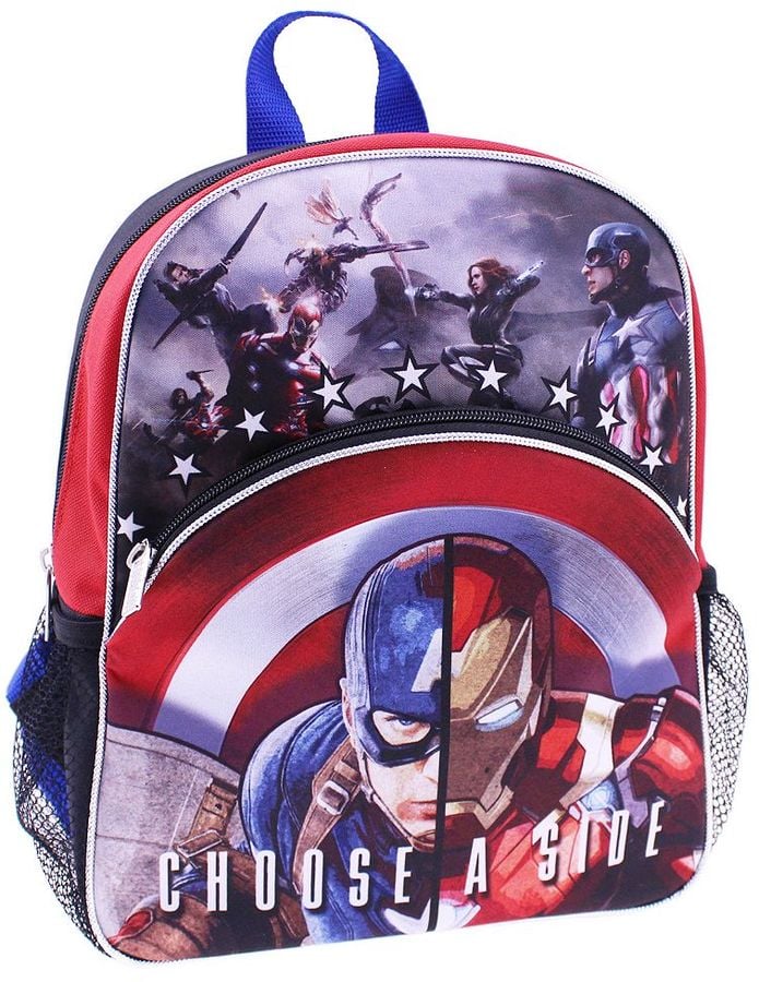 Kids Marvel Captain America: Civil War Iron Man "Choose A Side" Backpack