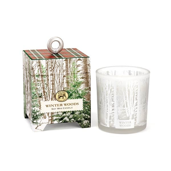 You may not be able to take a quiet walk in the woods whenever you would like, but lighting a Michel Design Works Winter Woods ($19) candle is a very close second.