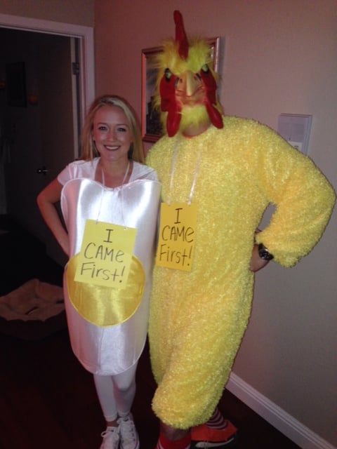 The Chicken And The Egg Homemade Halloween Couples Costumes 2020