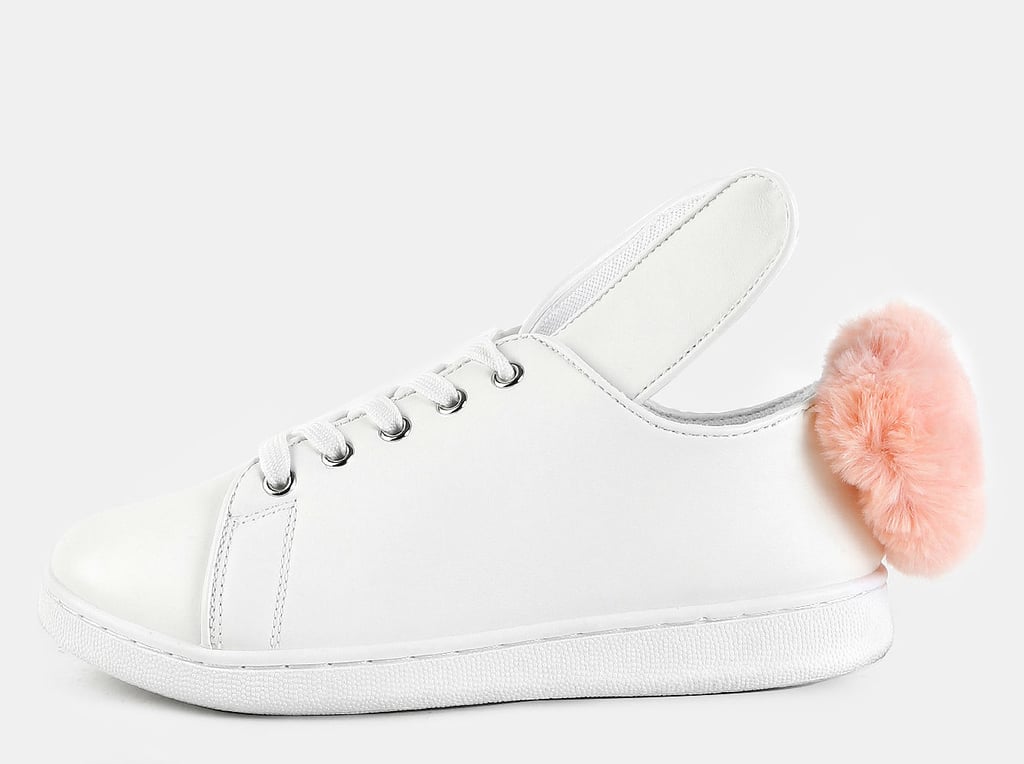 Hop to it in these all-white bunny-eared kicks ($30).