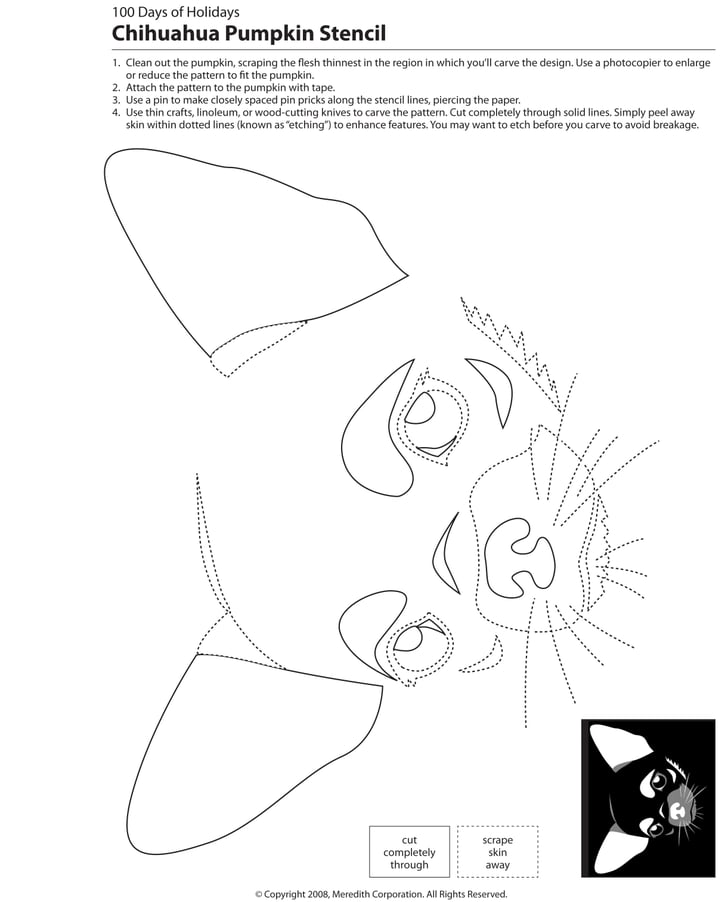 Downloadable Dog Breed Pumpkin Stencils POPSUGAR Pets Photo 13