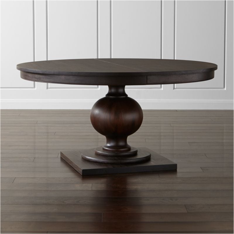 Evil Queen: Winnetka Round Dark Mahogany Extendable Dining Table