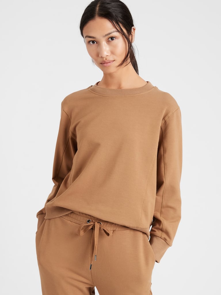 French Terry Sweatshirt in Dark Camel