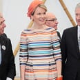 Queen Mathilde of Belgium Steps Into Spring in a Bright Rainbow Dress