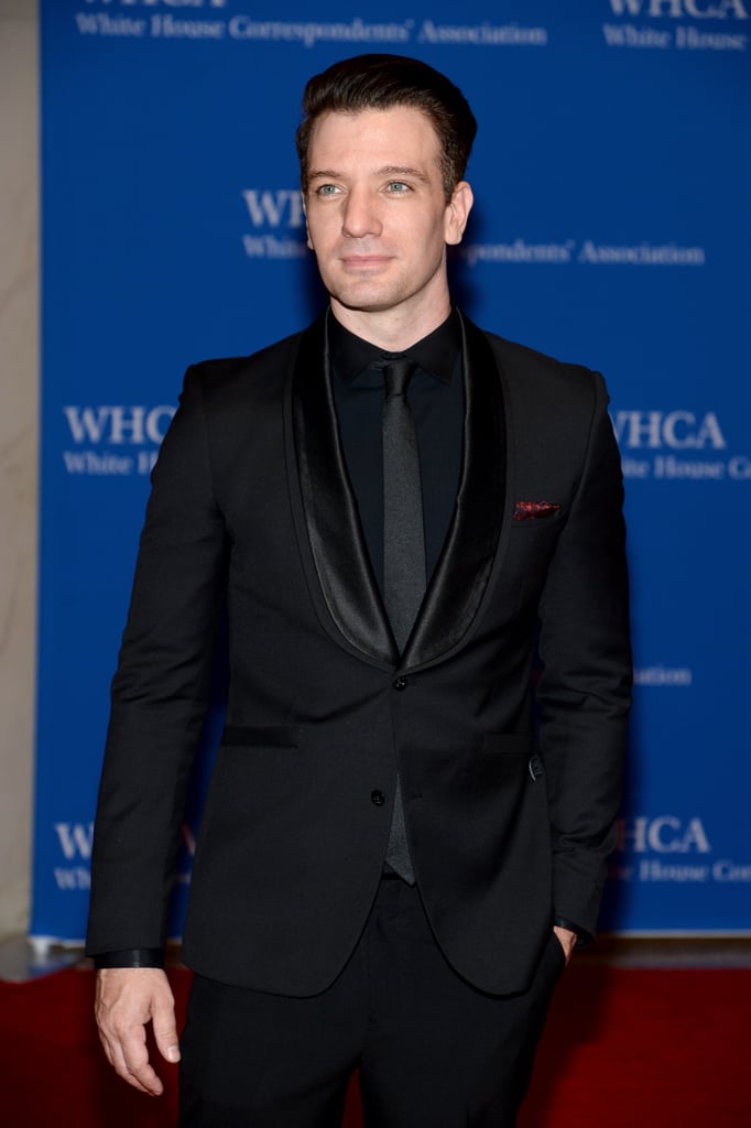 JC Chasez showcased his good looks in a black suit.