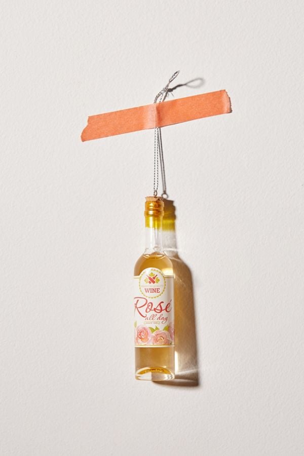 Rosé Bottle Christmas Ornament